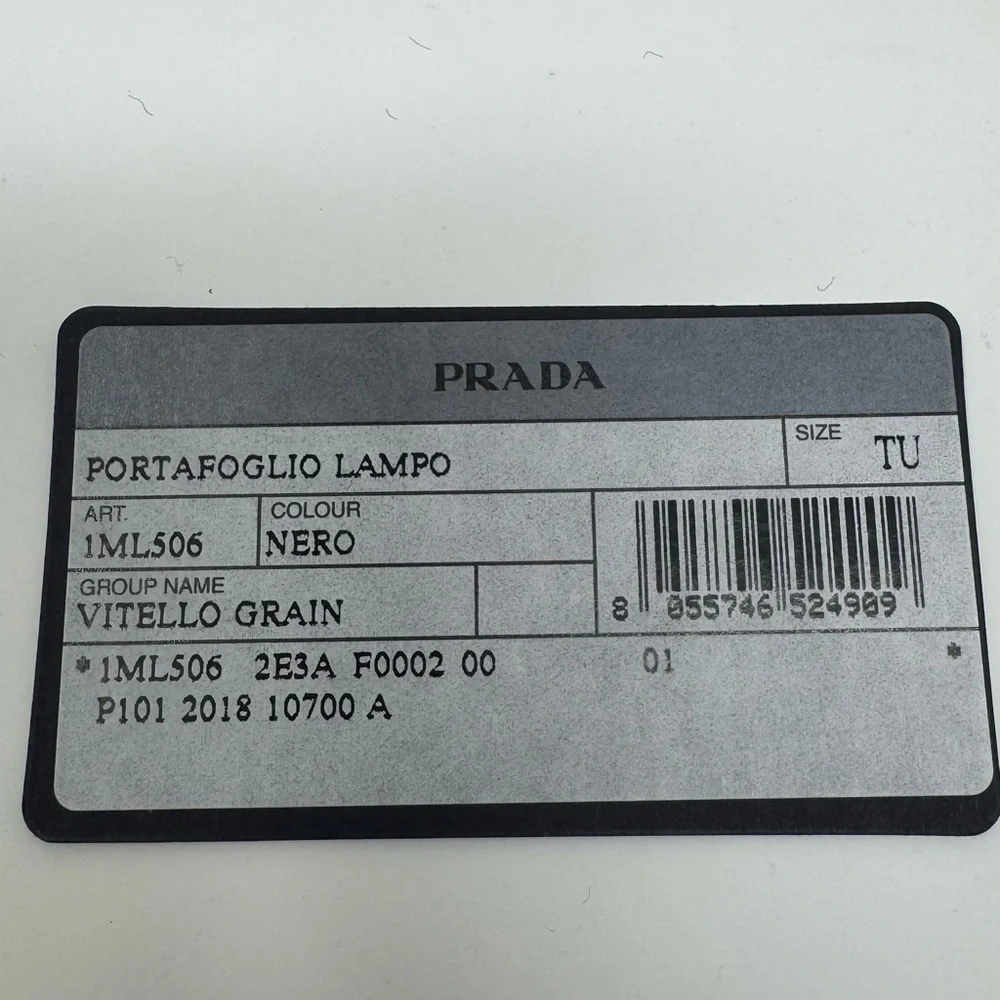 Preloved Prada Black Zip-Around Wallet with Gold Accents - Picture 16 of 16